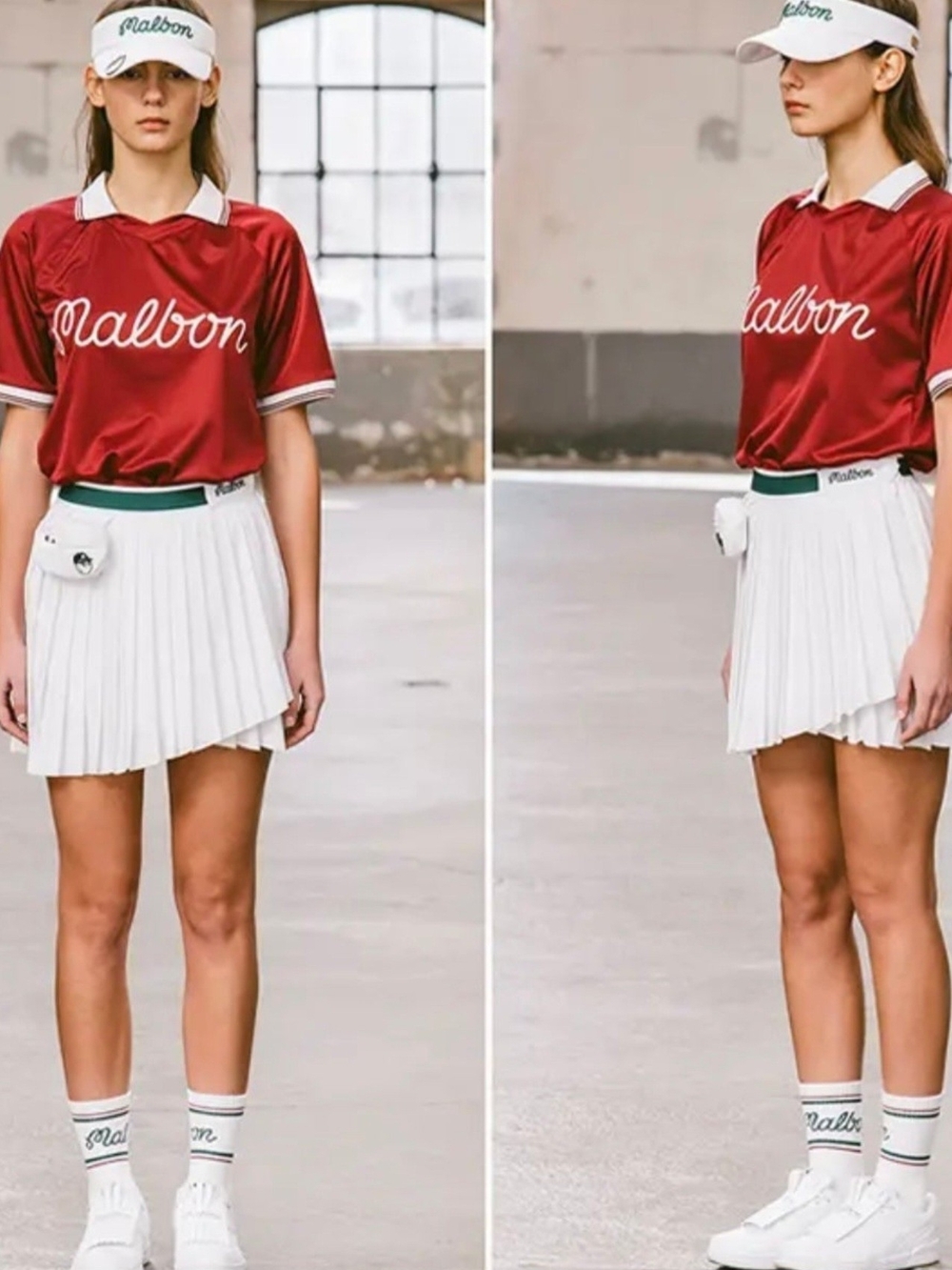 NEW Malbon White Pleated Mini Skirt from KOREA